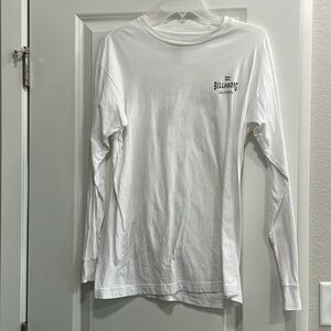 White long sleeve t shirt.  Billabong
